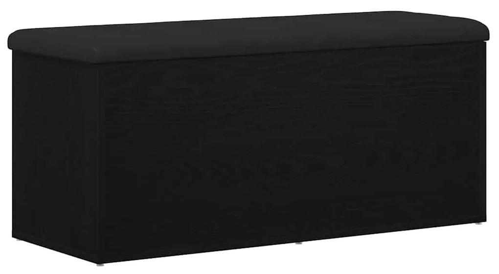 Banco de Armazenamento vidaXL Carvalho Preto 100x40x45 cm Madeira Reco