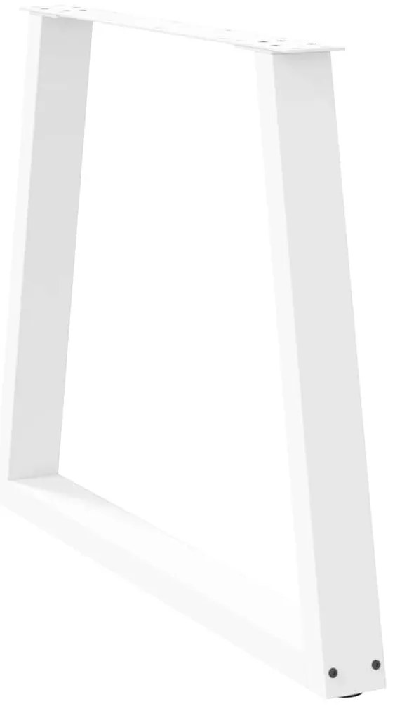 Pernas para mesa de jantar em V, 2 peças, branco, 70x(72-73,3) cm, aço