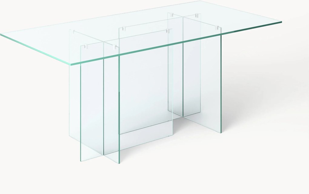 Mesa de jantar de vidro Anouk, 180 x 90 cm