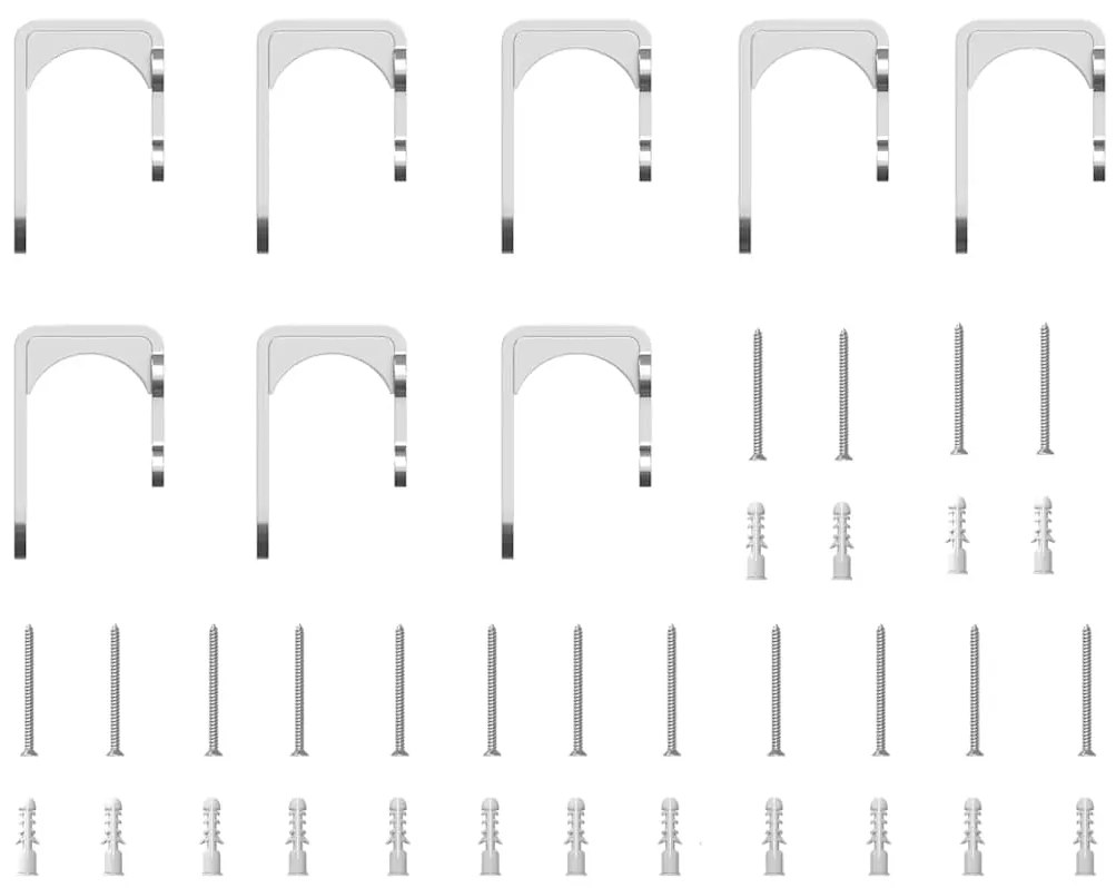 Kit ferragens p/ porta deslizante 366cm aço inoxidável prateado