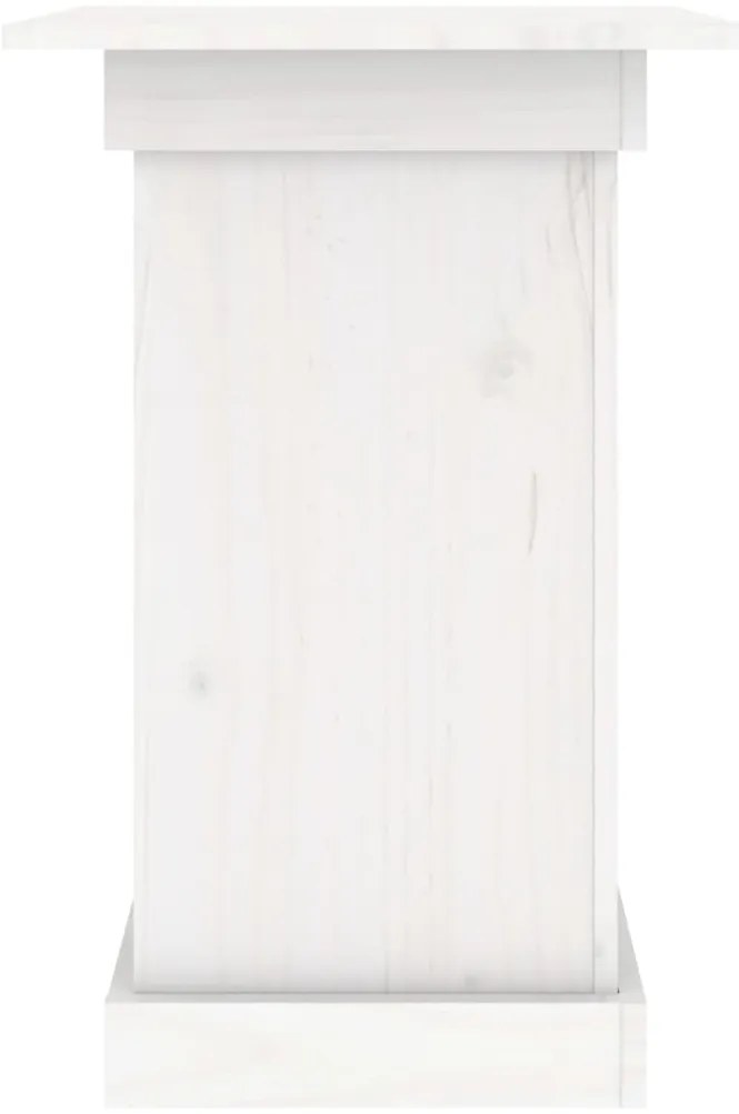 Suporte de vasos 40x40x60 cm madeira de pinho maciça branco