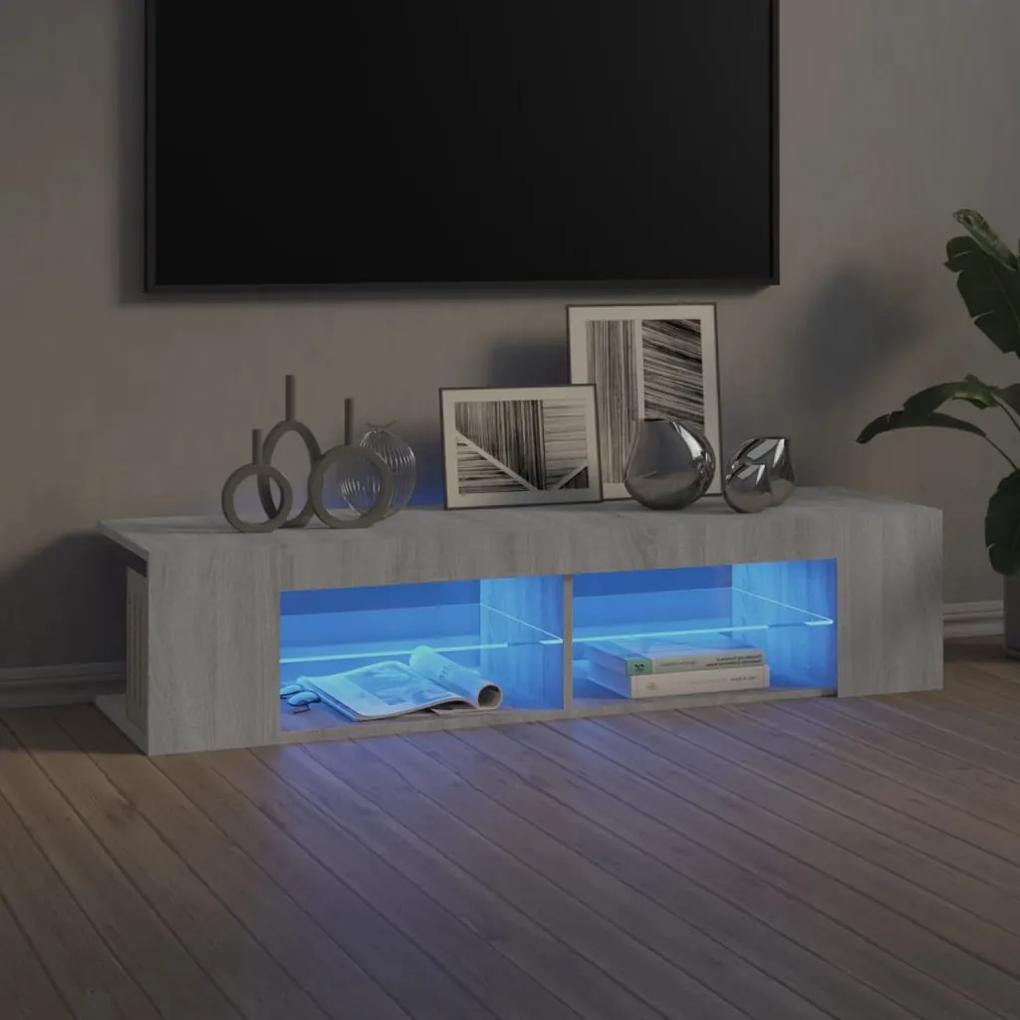Móvel de TV Rutti com Luzes LED de 135 cm - Cinzento - Design Moderno