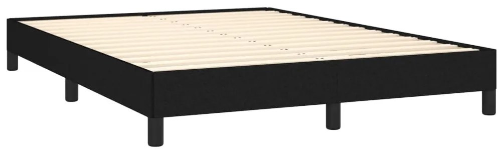 Estrutura de cama sem colchão 140x200 cm tecido preto
