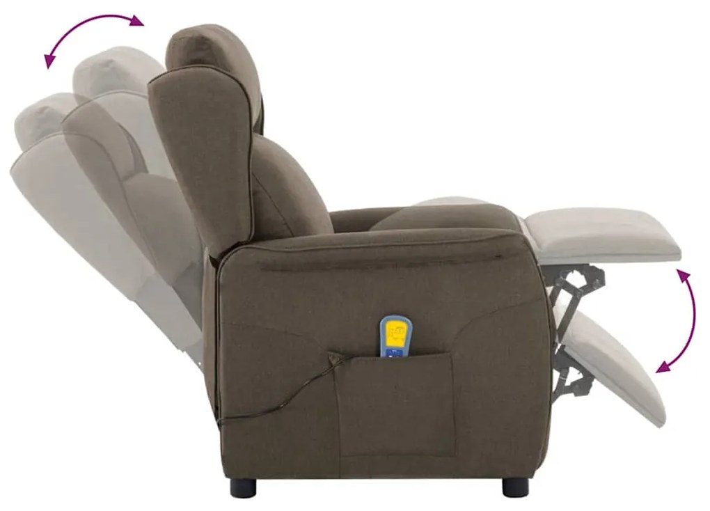 Cadeira de Massagem em Tecido Taupe