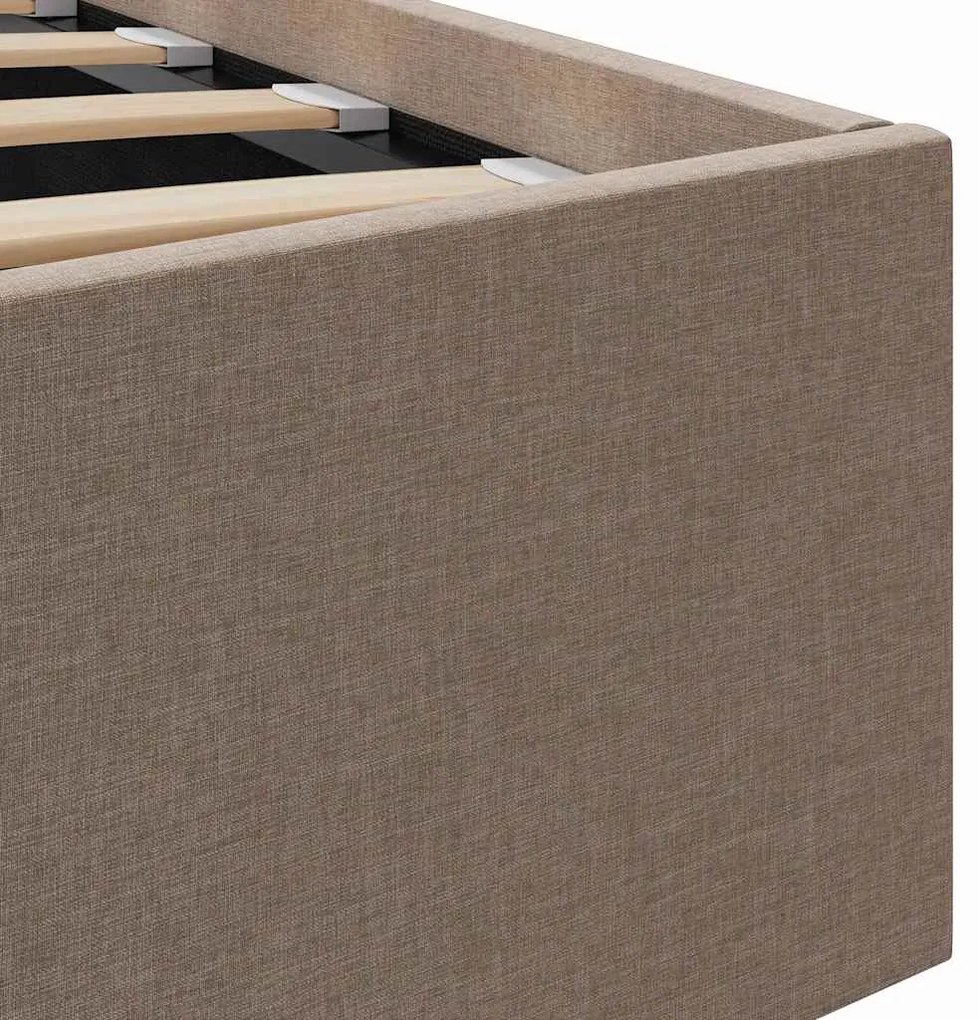 Cama hidráulica c/ arrumação 140x200cm tecido cinza-acastanhado