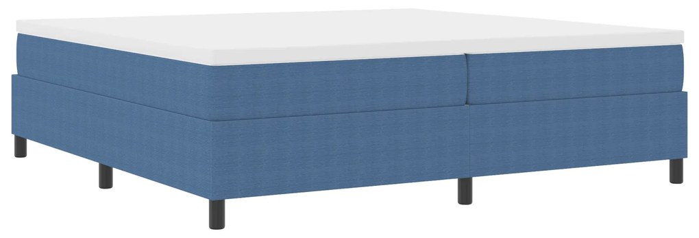 Cama Box com Molas VidaXL Azul 200x200 cm em Tecido Corduroy