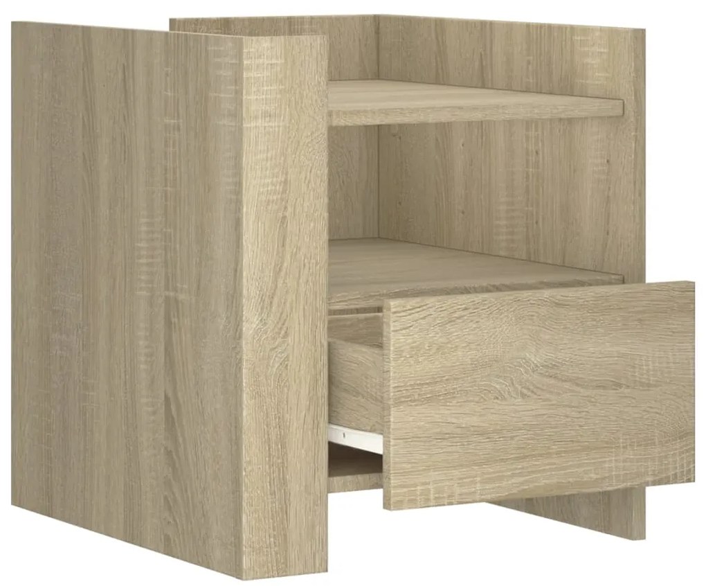 Mesa cabeceira 45x50x50 cm derivados de madeira carvalho sonoma