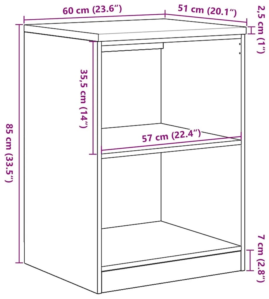 Armário de arrumação de garagem Branco 60x51x85 cm