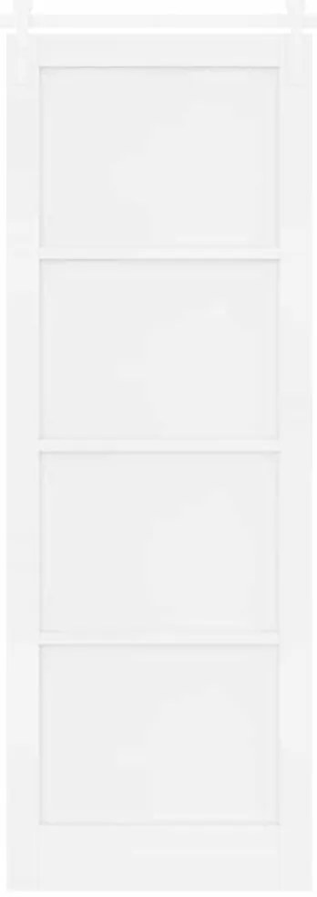 Porta Deslizante vidaXL com Conjunto de Ferragens Branco 83x232 cm Mad
