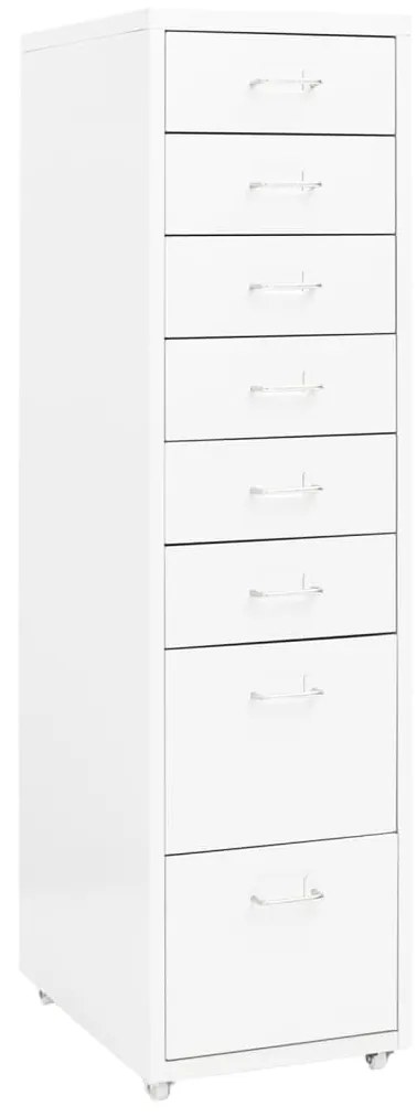 vidaXL Arquivador móvel 28x41x109 cm metal branco