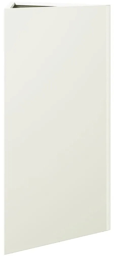 Vaso/floreira de jardim triangular 2pcs 40x34,5x70cm aço branco