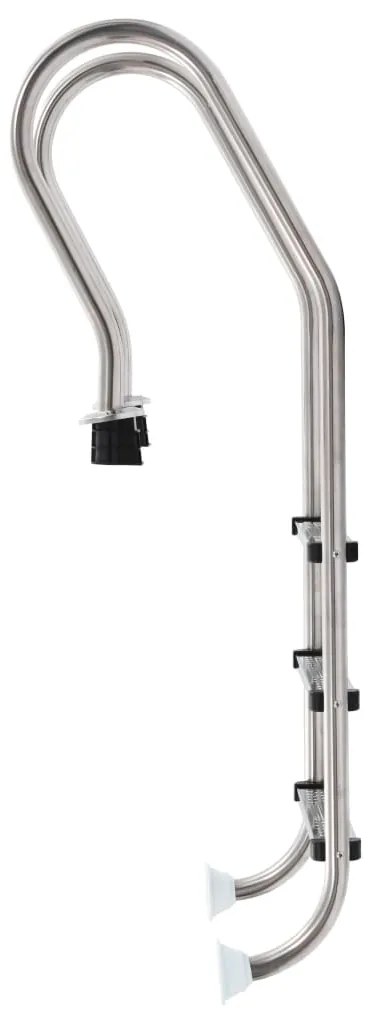Escada para piscina 3 degraus aço inoxidável 304 120 cm