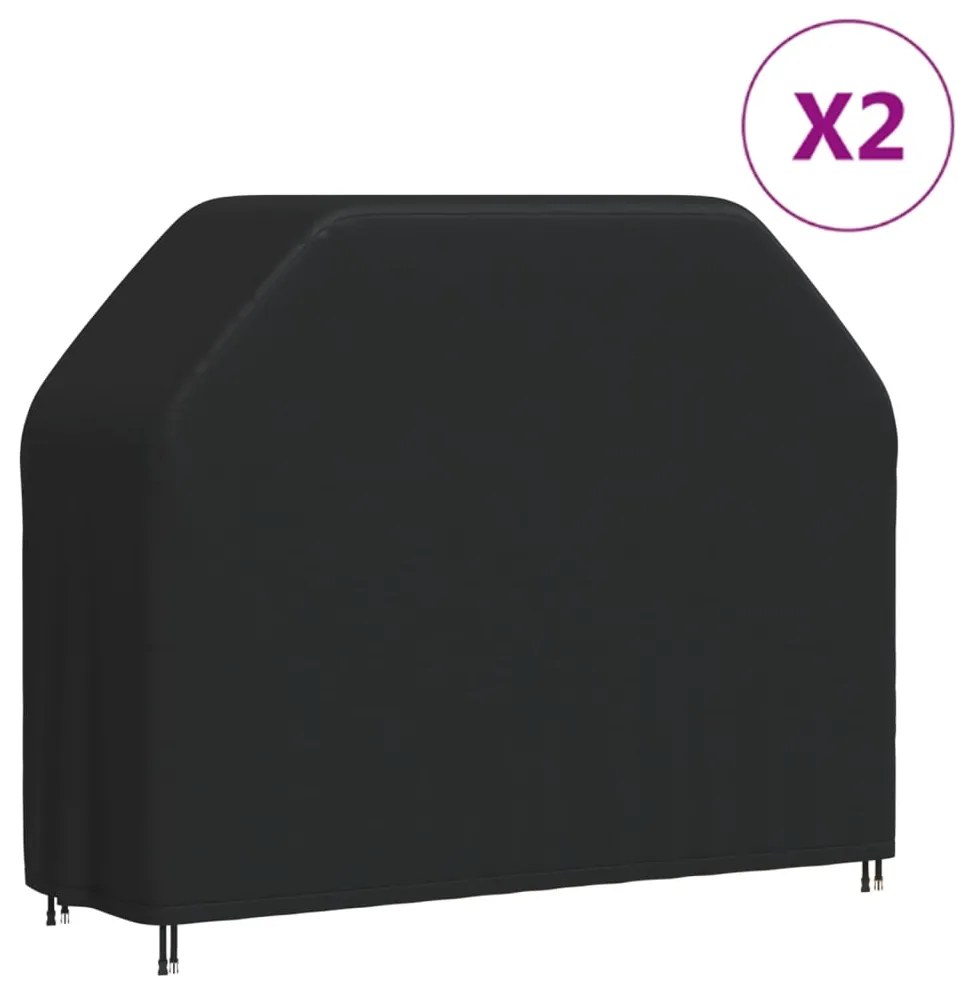 vidaXL Capas para churrasqueira 2 pcs 162x61x122 cm tecido oxford 420D