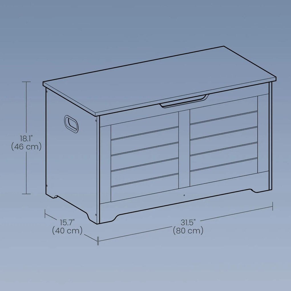 Banco com espaço de arrumação 40 x 80 x 46 cm Branco