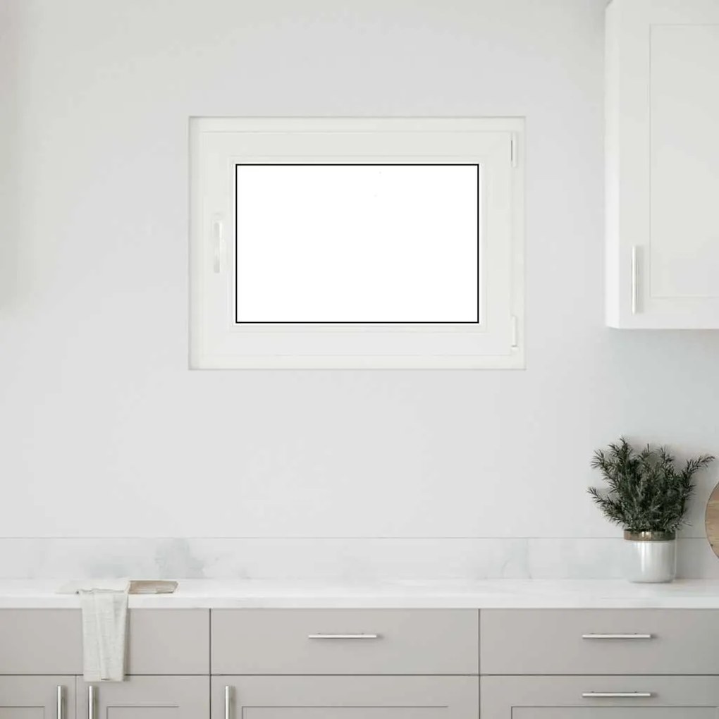 vidaXL Janela de porão "RISOR" 80x50 cm oscilobatente DIN direita antracite