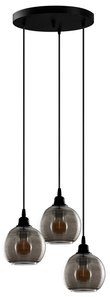 Candeeiro de Teto Smoked – Fumê – 40 x 40 cm