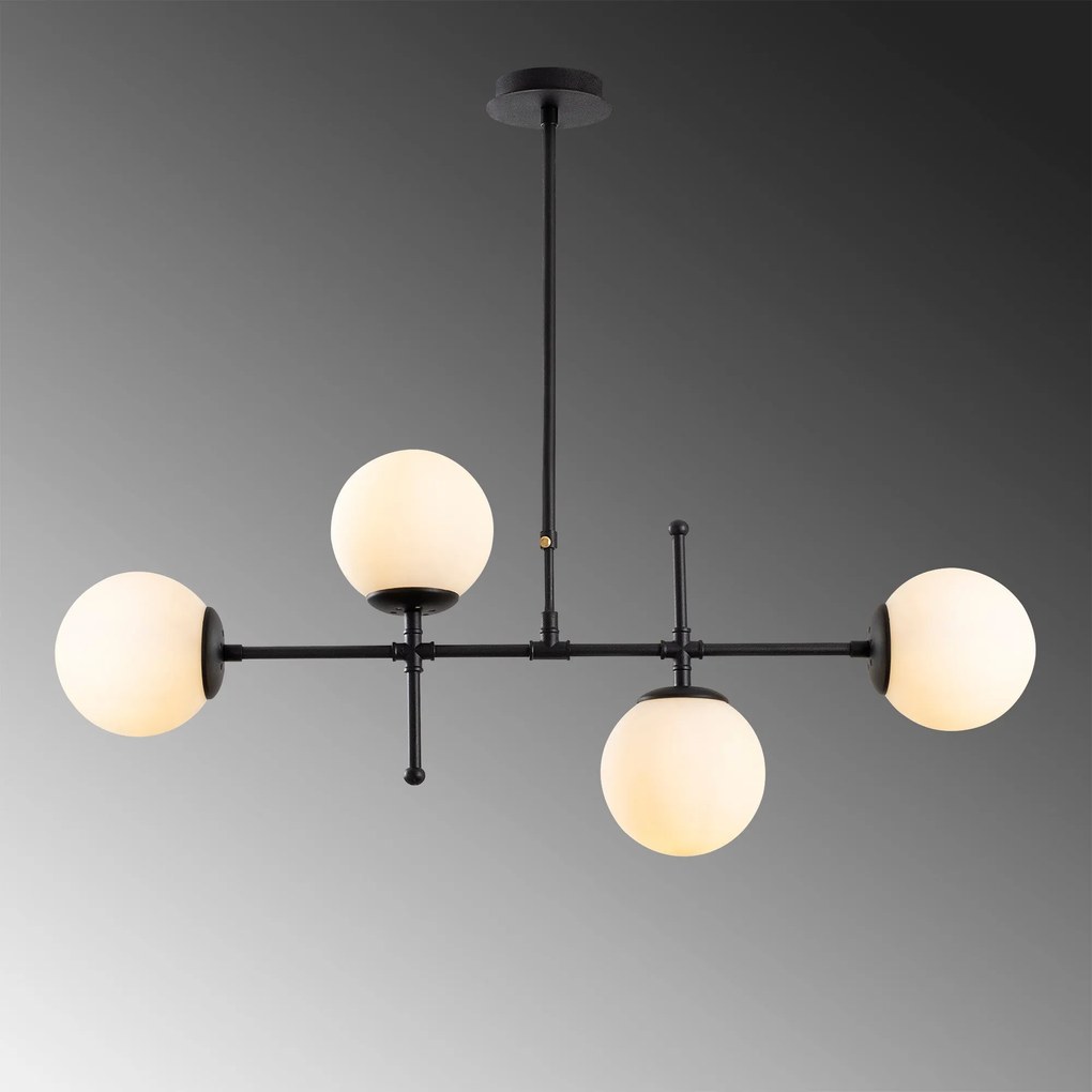 Chandelier Mudoni – Preto – 108 x 15 cm