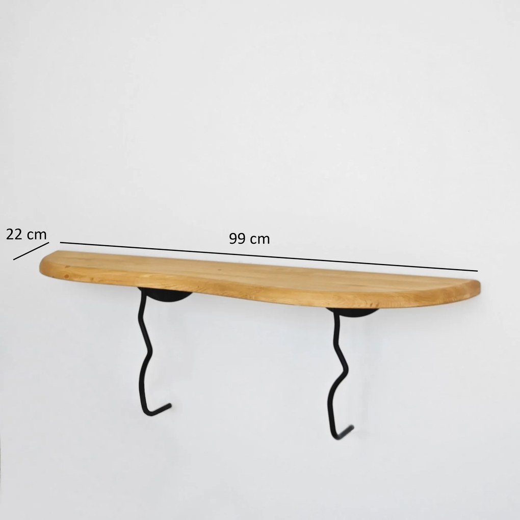 Prateleira de Parede Edera – Preto Carvalho – 99 cm x 22 cm