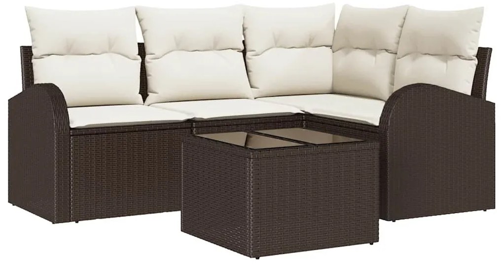 Conjunto de Sofás de Jardim vidaXL de 4 Peças com Almofadas Cinzentas