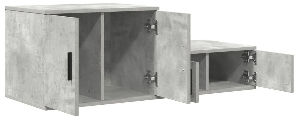 Armário de Armazenamento vidaXL Cinza Concreto 127x41x40 cm Madeira En