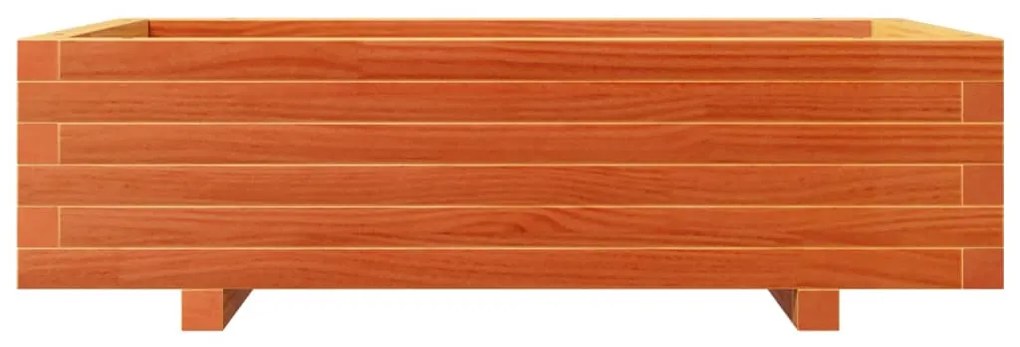 Vaso/floreira de jardim 90x60x26,5 cm pinho maciço castanho-mel