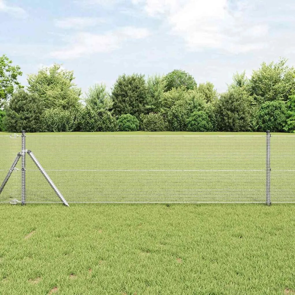 vidaXL Cerca de Arame Soldado 0,4x10 m em Aço Galvanizado