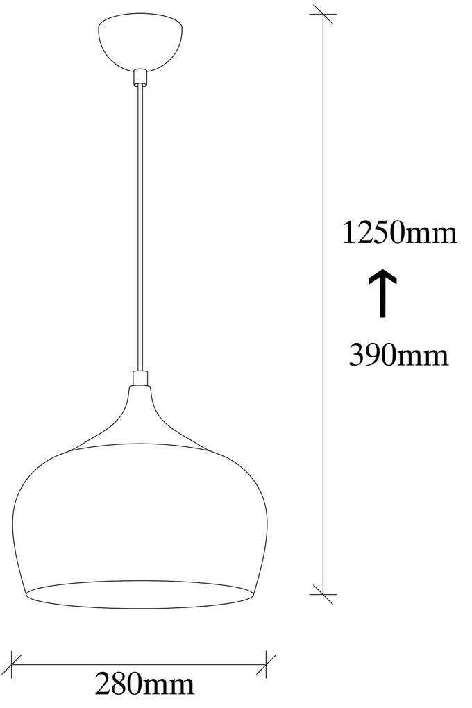 Candeeiro Suspenso Saglam – Cobre e Dourado – Diâmetro 28 cm, Altura 1