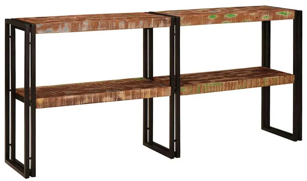 Mesa Consola 160x33x75 cm Madeira Recuperada Sólida