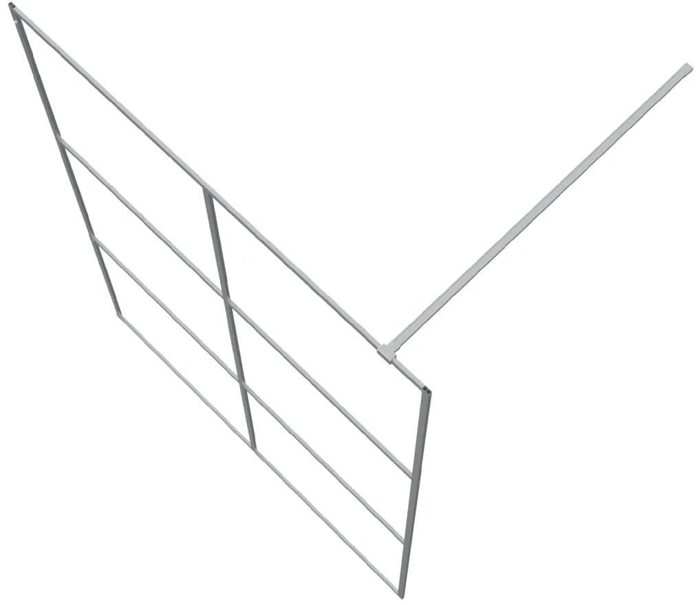 Divisória de chuveiro 140x195cm vidro transparente ESG prateado