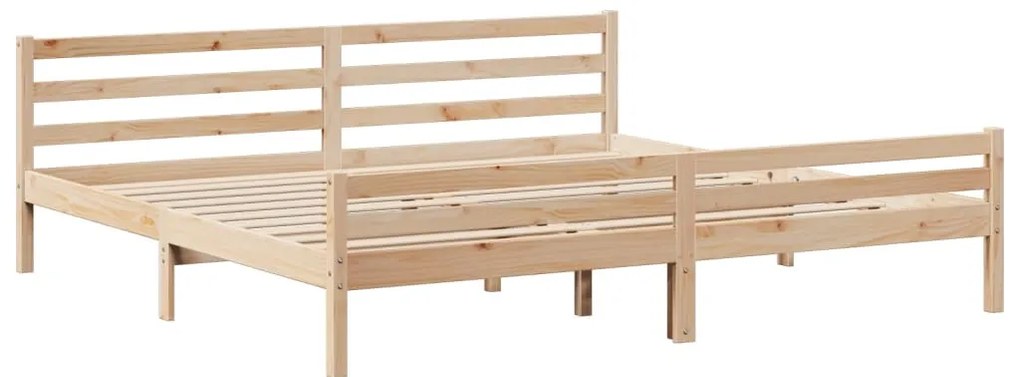 Cama com estante sem colchão 200x200 cm pinho maciço