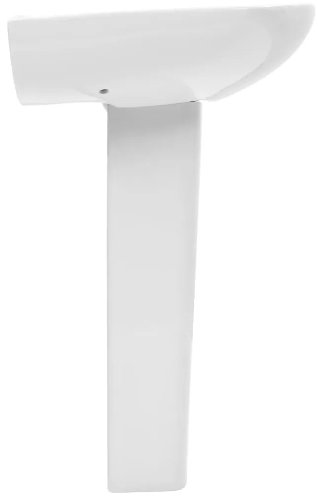 Lavatório com coluna cerâmica branco 650x520x200 mm