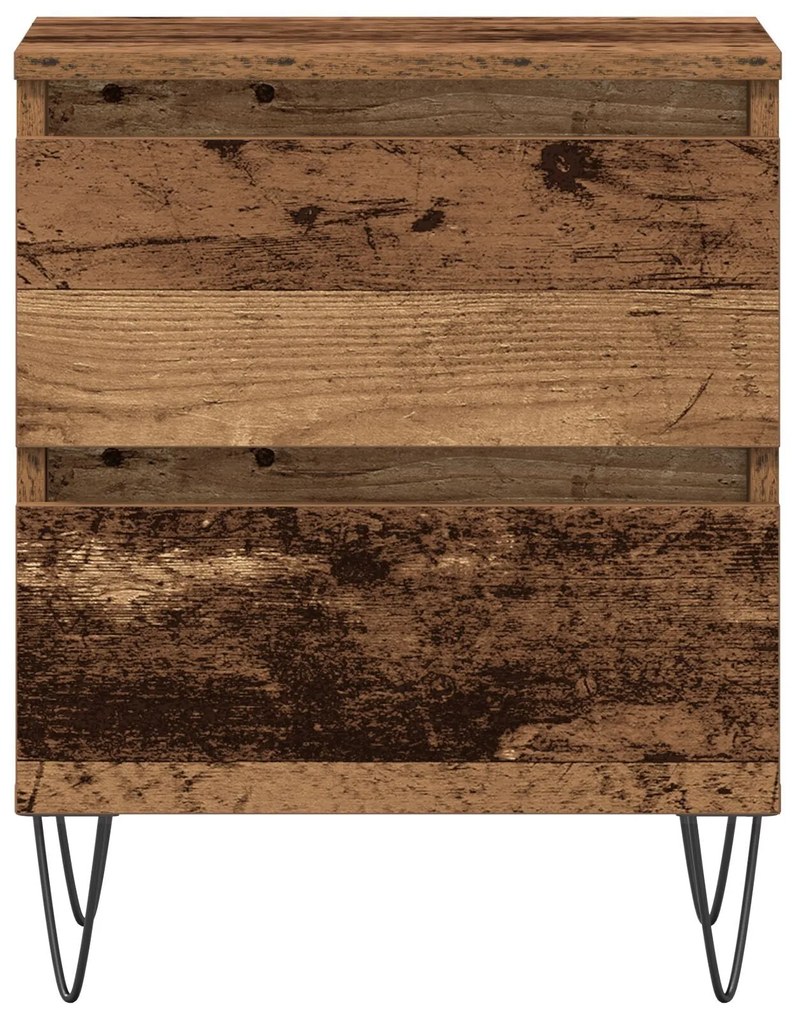Cômoda de Cabeceira vidaXL Madeira Antiga 40x35x50 cm Madeira de Engen