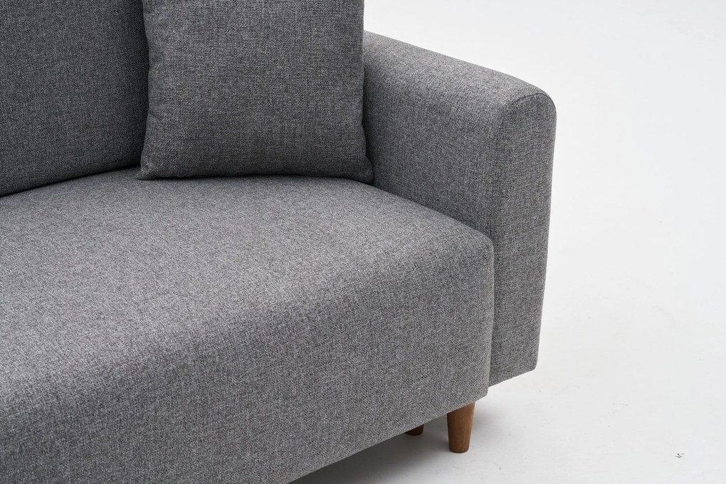 Sofá-Cama de Canto Mane – Cinzento – 246x85x160 cm