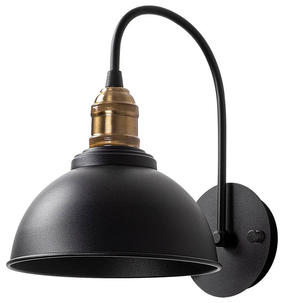 Candeeiro de Parede Varzan – Preto Antique – 27 x 27 cm