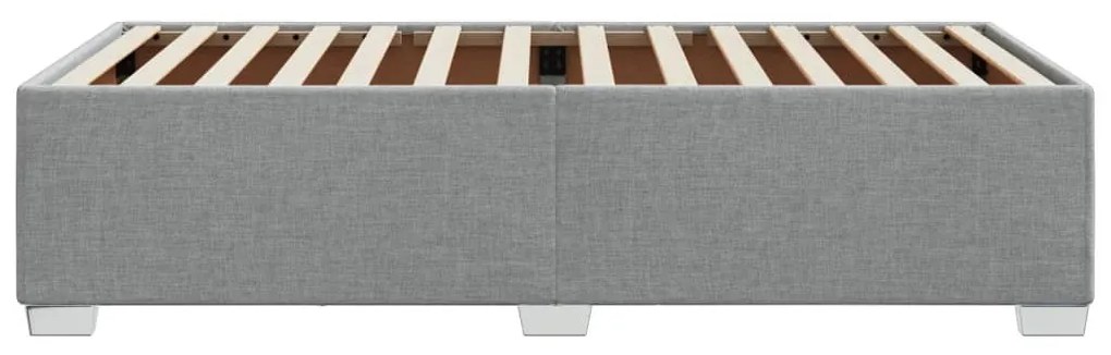 Estrutura de cama sem colchão 100x200 cm tecido cinzento-claro