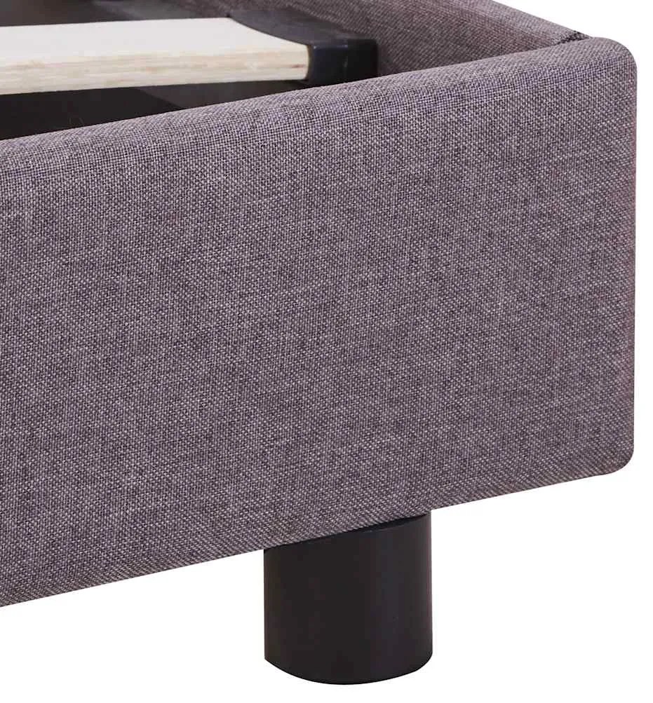 Estrutura para cama sem colchão Taupe Tecido 135x190 cm