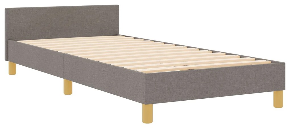 Cama vidaXL em Tecido Taupe - 90x200 cm