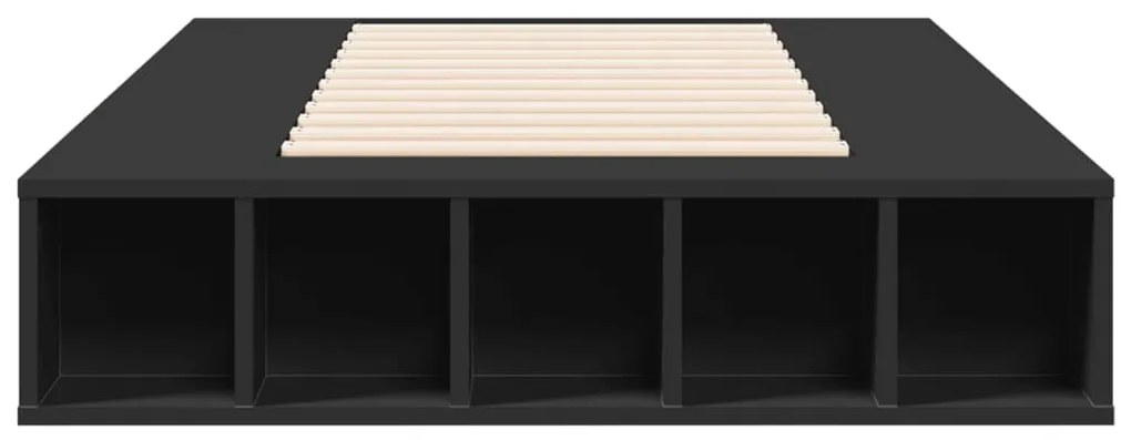Estrutura de cama 100x200 cm derivados de madeira preto
