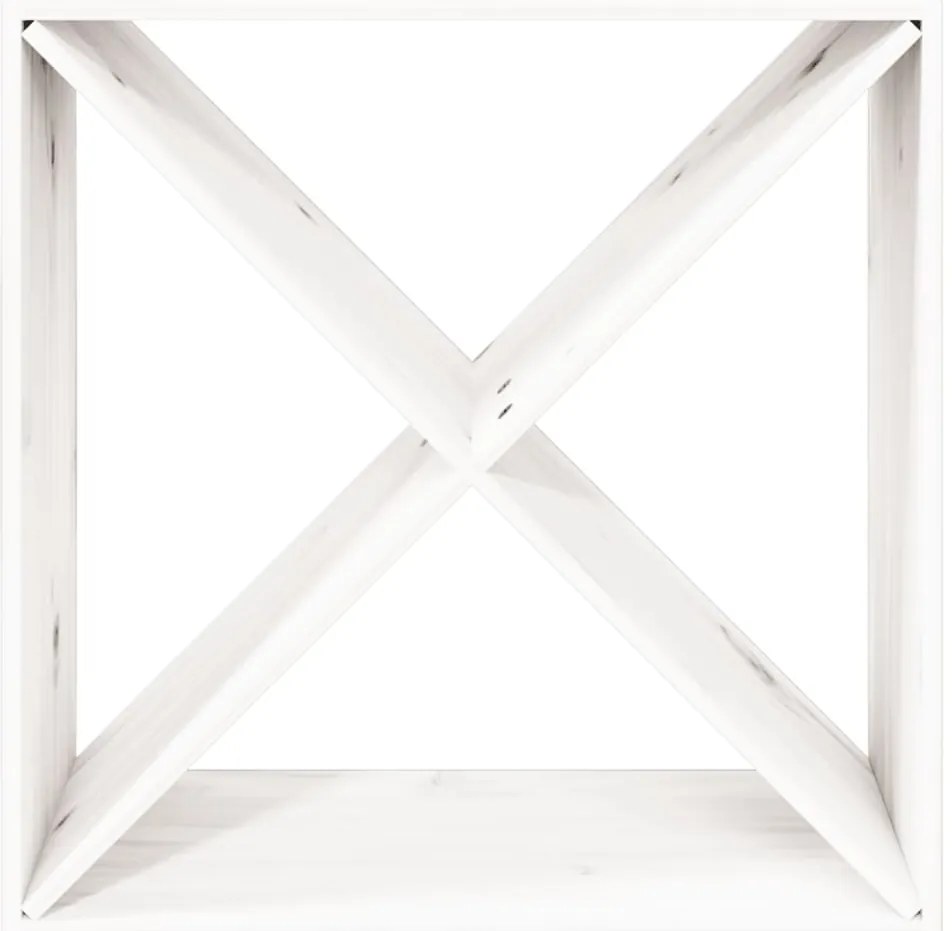 Garrafeira 62x25x62 cm madeira de pinho maciça branco