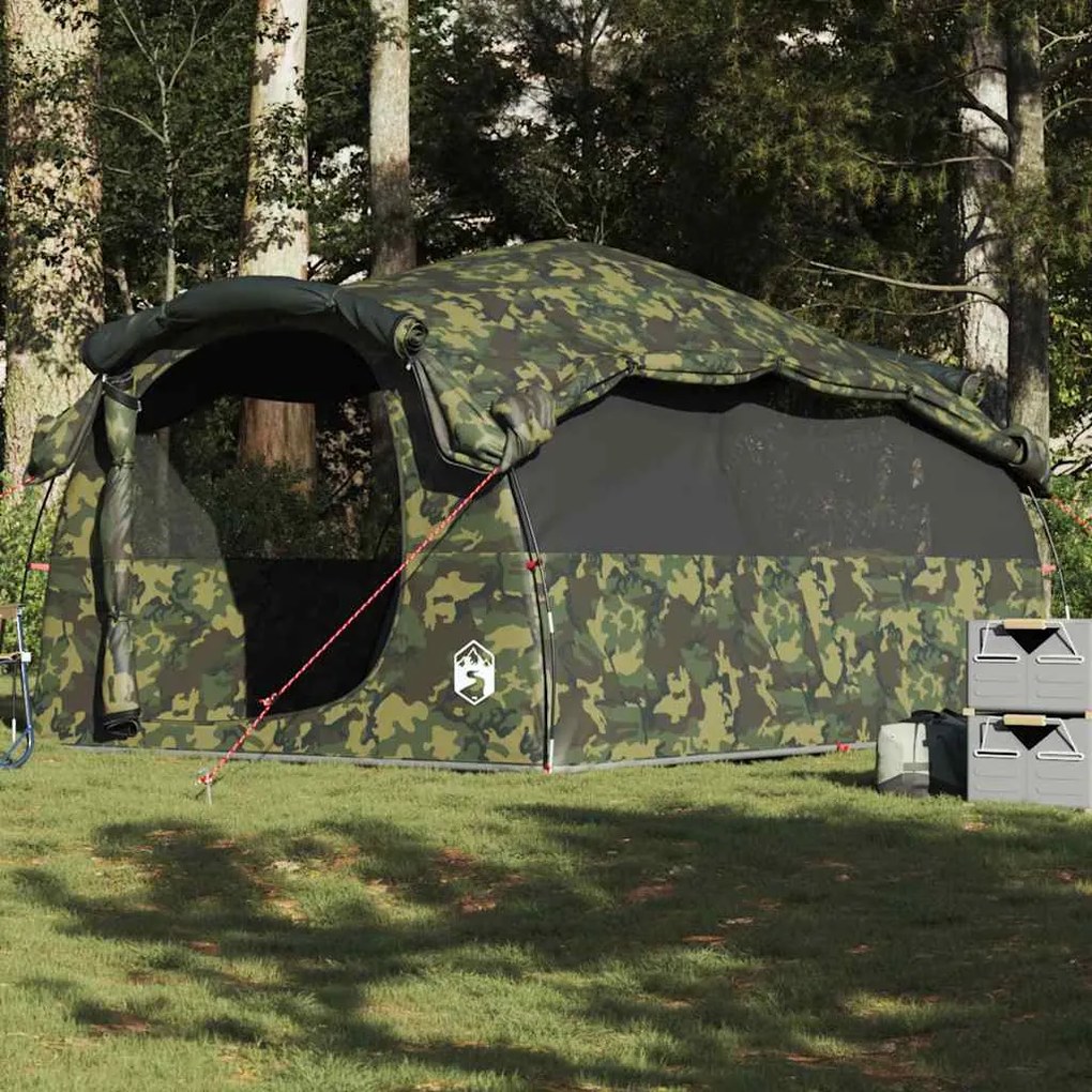 vidaXL Tenda familiar túnel para 6 pessoas impermeável camuflagem