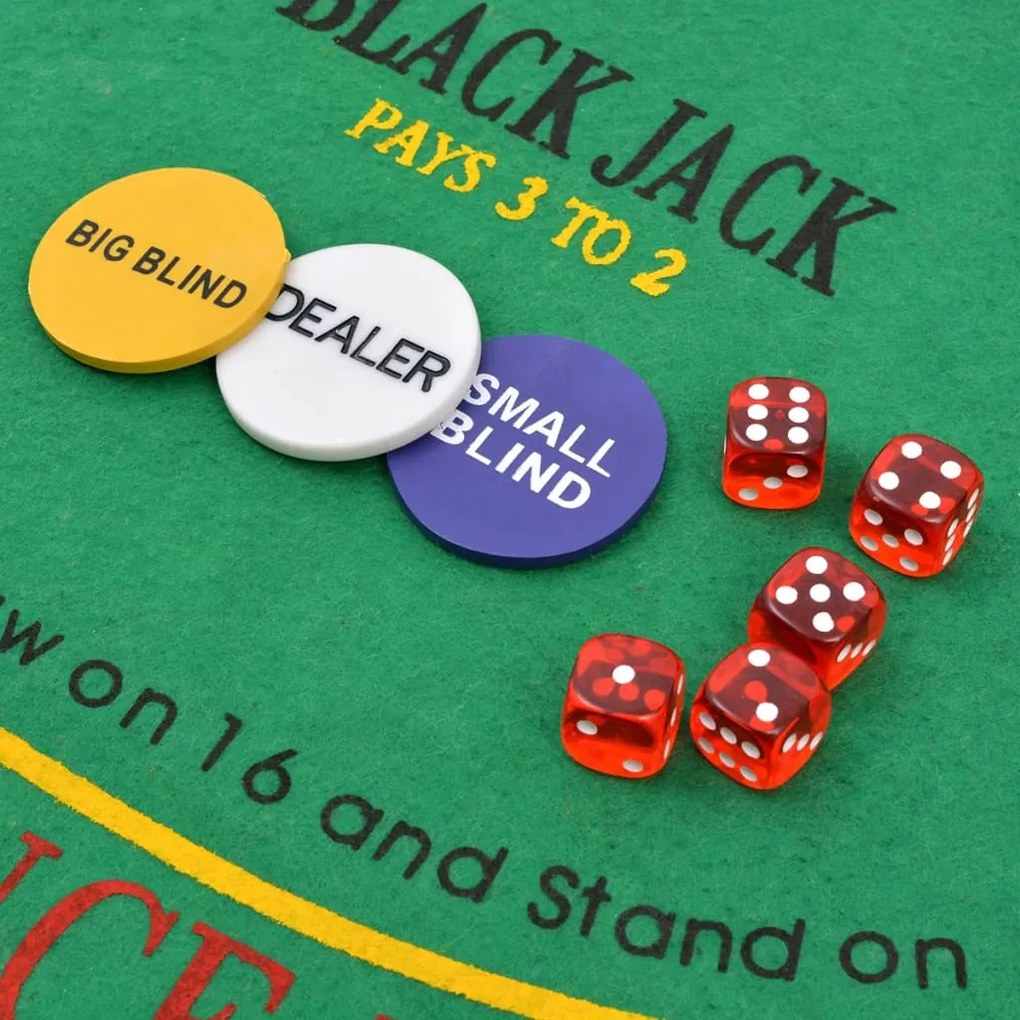 Conjunto de póquer/blackjack com 600 fichas em alumínio