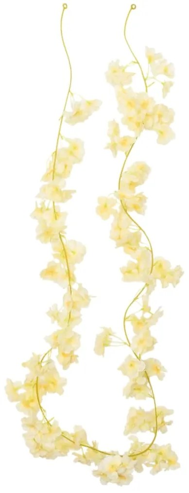 Grinaldas de flores de Natal 6 pcs 180 cm champanhe