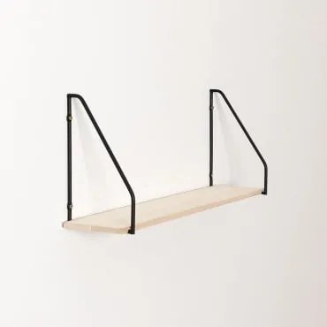 Estante De Parede ↔︎ 65 Cm Em Madeira E Aço Arison Prateleira - Sklum