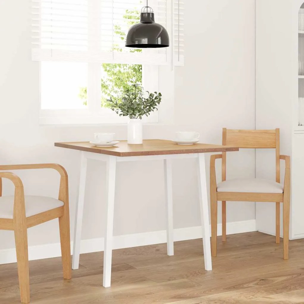 Mesa de jantar madeira seringueira maciça branco