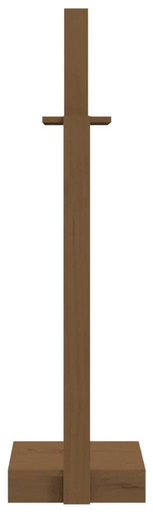 Suporte de lenha 33,5x30x110 cm pinho maciço castanho mel