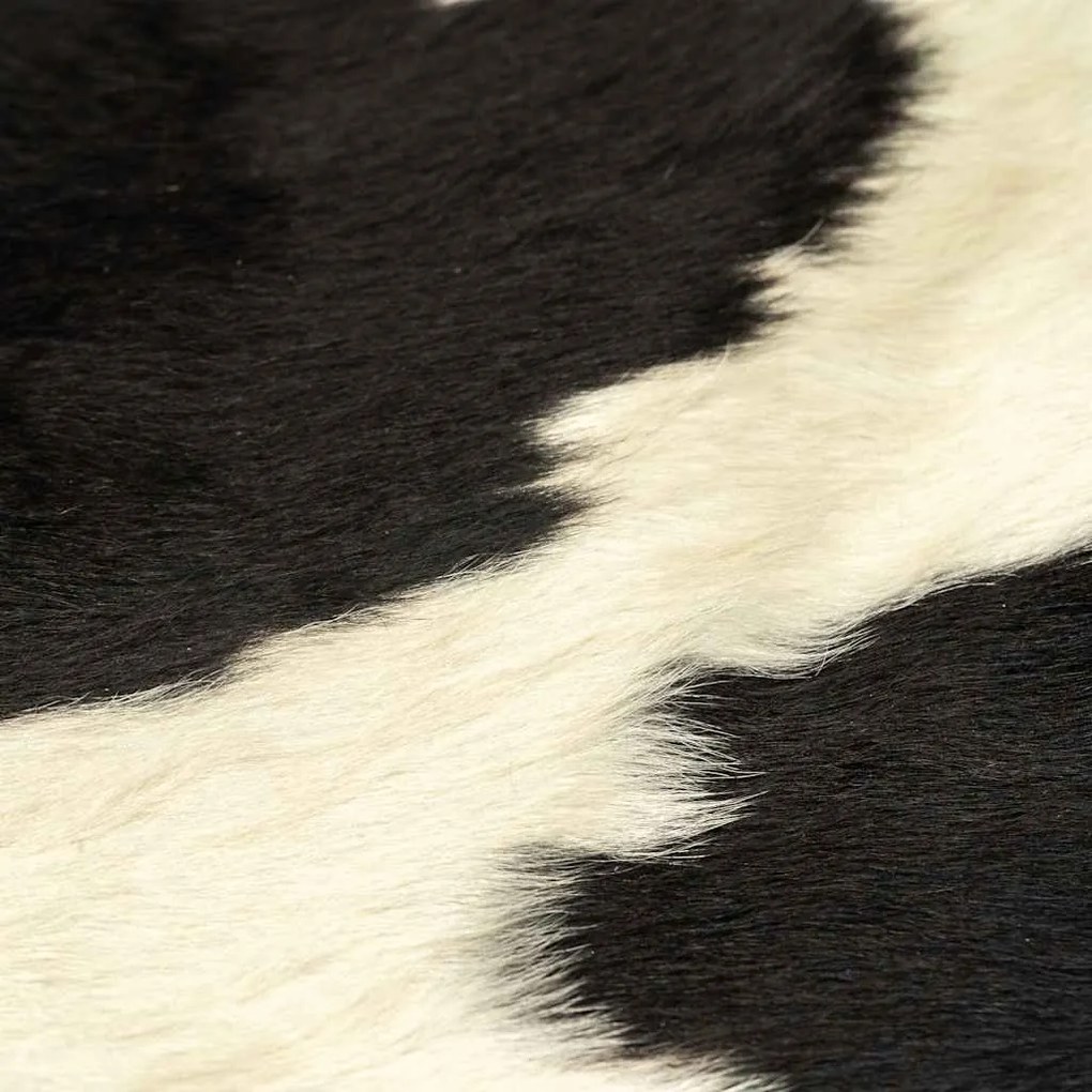 Tapete em pele de vaca genuína 150x170 cm preto e branco