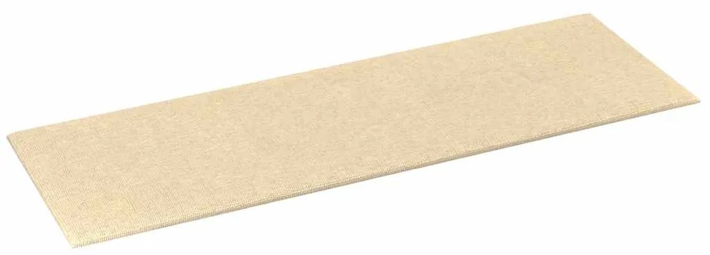 Painel de parede 12 pcs 90x30 cm tecido 3,24 m² cor creme