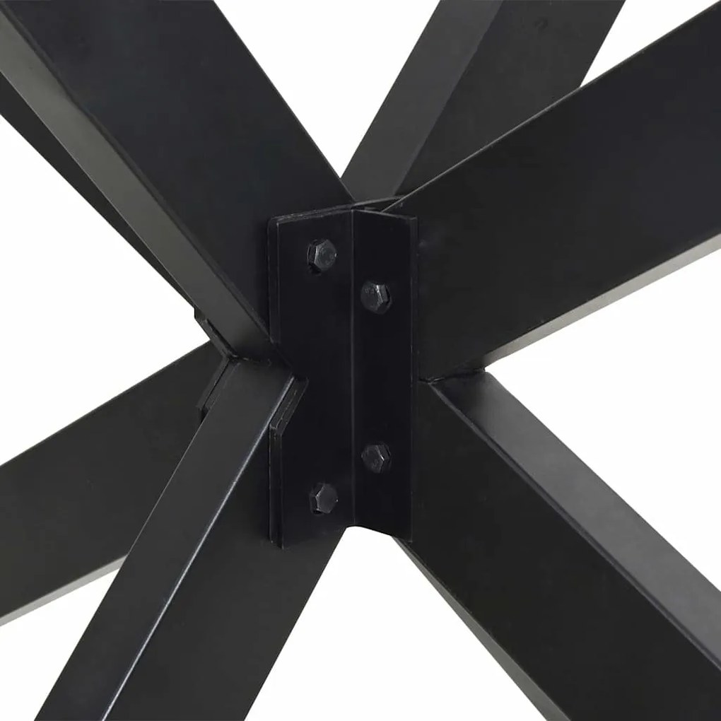 Pé de mesa de jantar em formato de aranha, antracite, 85x85x(72-73) cm