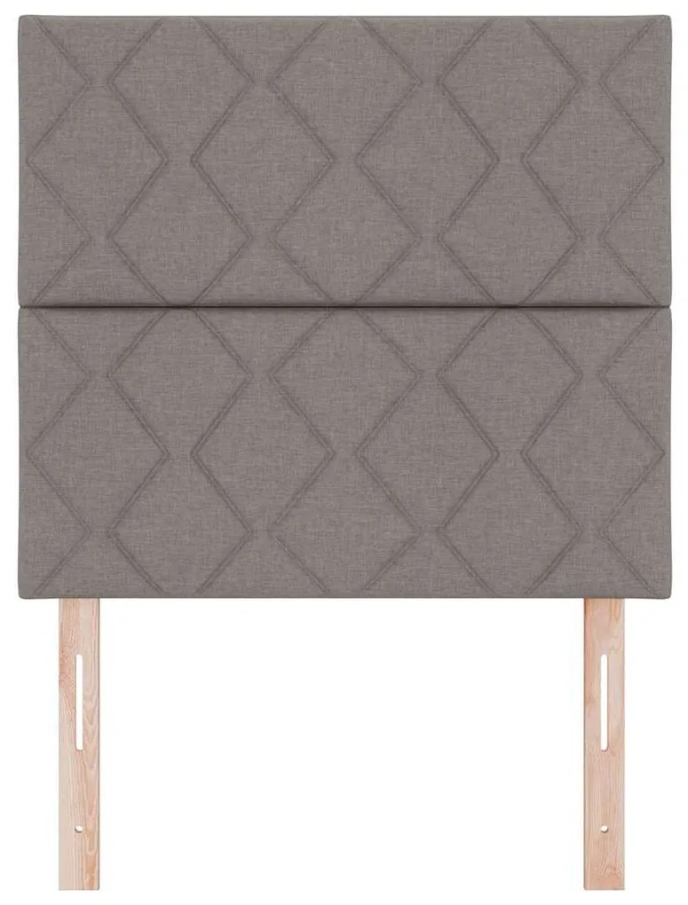 Cabeceira LED vidaXL Design de Blocos de Diamante Taupe 100 cm Tecido