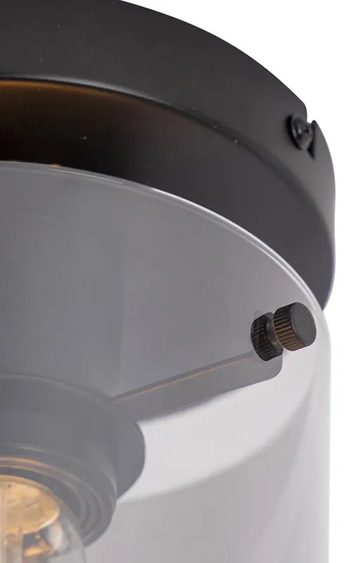 Plafon Inteligente Preto com Vidro Fumado Incl. Wifi ST64 - Dome